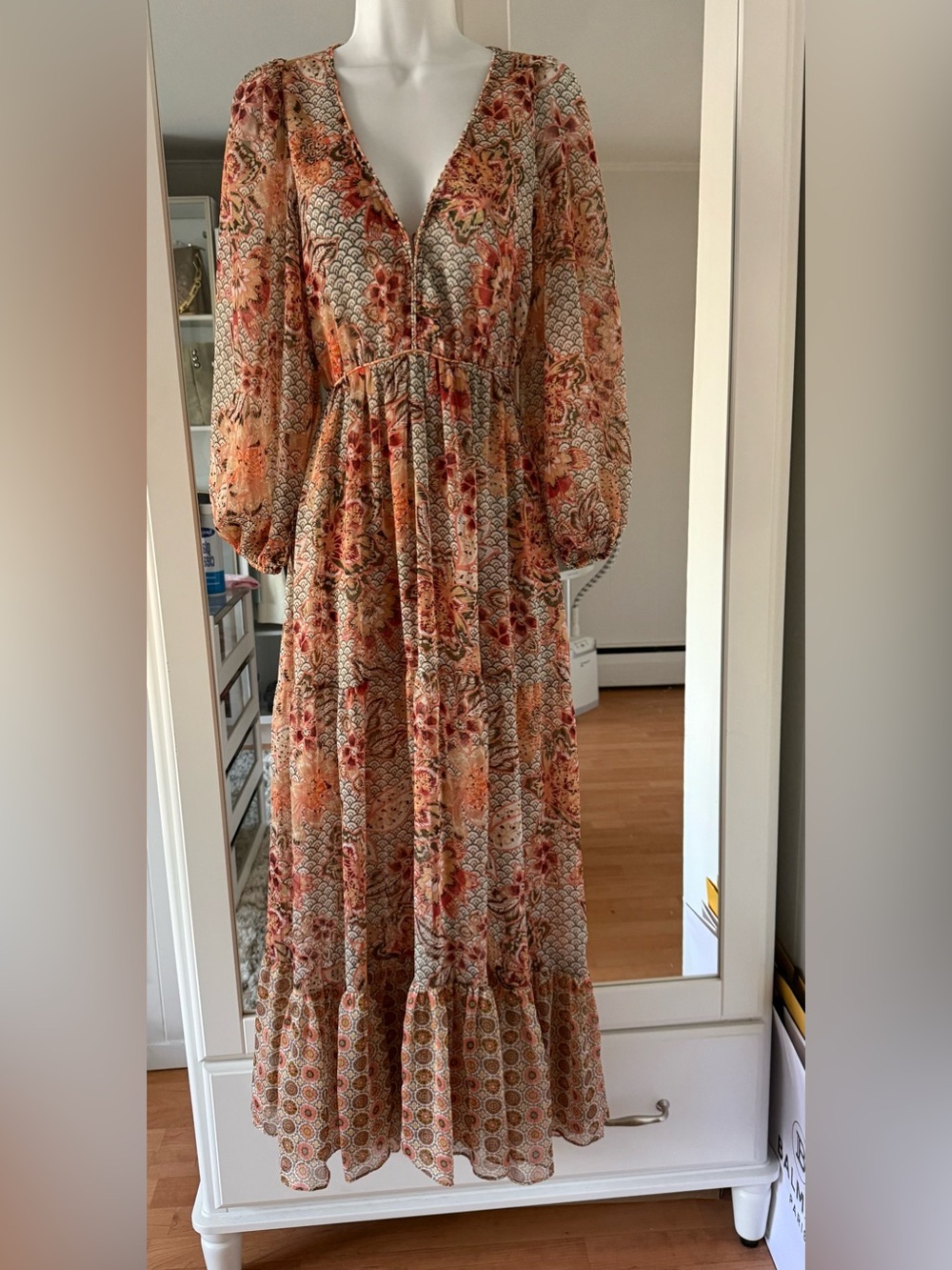 Misa Los Angeles Anahita dress Floral Tiered Maxi Dress - XS - Picture 6 of 9